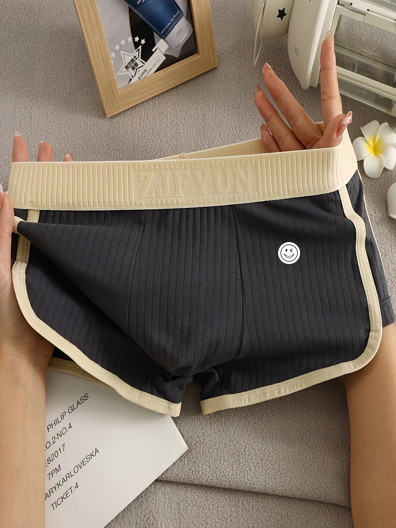 3pcs Men'S Boxer Briefs - Breathable, Comfortable, Stretchy Ribbed Striped Underwear in, Green, and, Perfect for Casual Attire or Sports, Comfortable Underwear | Ribbed Texture | Medium Elasticity