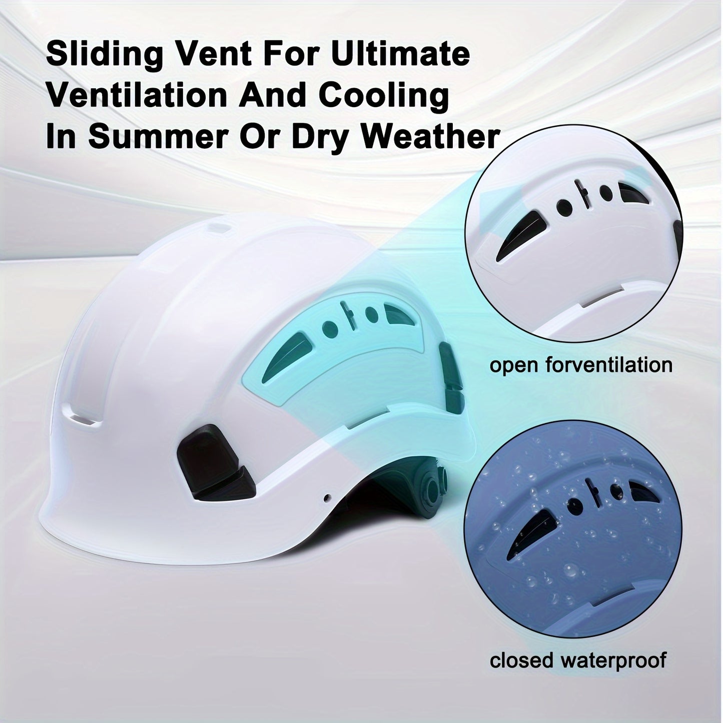 Adjustable Safety Helmet with Integrated Visor - Durable ABS Plastic, Ergonomic Design for Construction & Industrial Use, White, Construction Safety Gear, Sleek Glossy Finish, Secure Fit Straps