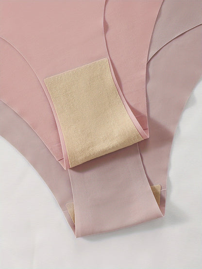 5pcs High Waist Seamless Mixed Color Panties Pack, Women's Underwear & Lingerie