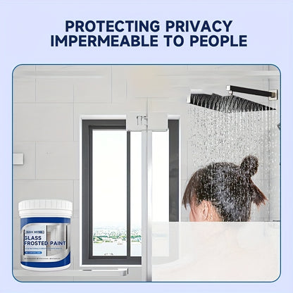 300/500g Matte Frosted Glass Paint - Waterproof, Privacy-Proof, Quick-Drying, Easy to Apply. Suitable for Bathroom and Window Glass, This Special Frosted Film Protects Privacy with a Blurred Effect, Water-Resistant Coating, B