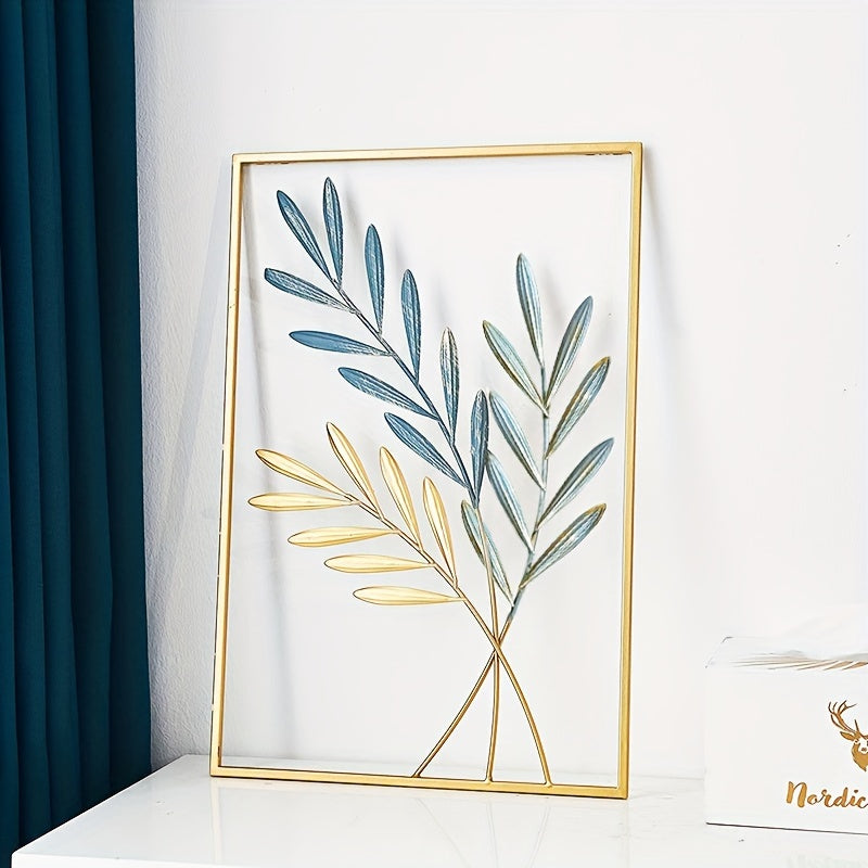 3pcs Mounted Metal Wall Decor, Thick Minimalist Metal Wall Art, Modern Metal Sheet Wall Covering, Suitable for Sofa Backdrop Bedroom and Living Room, Golden Classic Style, No Frame, 43.94x29.97cm