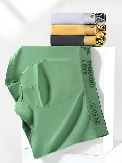 12pcs Men's Boxer Briefs, HELLO Letter Waistband, Breathable Soft Casual Fashion Sports Underwear, Plus Size Boxers for Men, Pouch Boxer, White Boxer Briefs for Men, Daily Essentials, Active Lifestyle, Letter Print, Sleek Wai