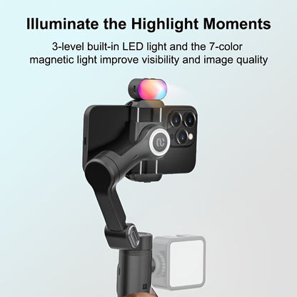 Smart X Complete Combo1 Three-Axis Stabilizer Compatible with Android&Phone 12 13 14 15 16 Pro Max Comes with Portable Carrying Bag Retractable Tripod RGB Fill Light AI Tracking 360 Degree Rotation Multi-Angle Shooting Gestur