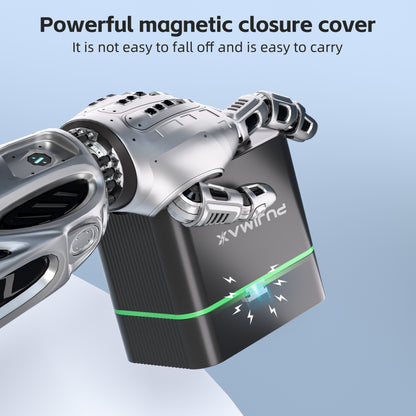 PUJIMAX 8-Section Rechargeable Lithium Battery 4255mWh, High Performance 1.5V Lithium Battery, Ultra-Long Battery Life Rechargeable AA Lithium Battery and Full Function Charging Box - 8 Slot, Black Charging Box [Only Supports