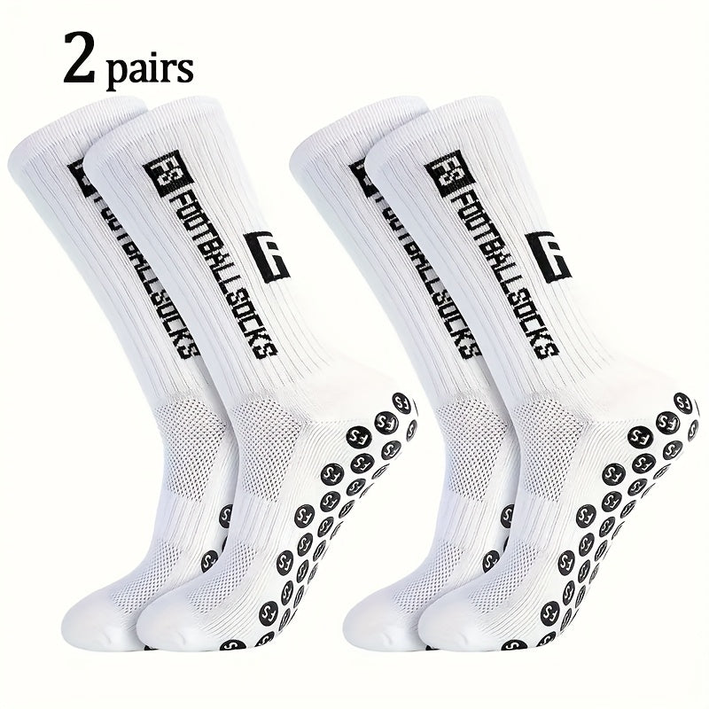 2/6/10/20 Pairs Men'S Thickened Moisture-Wicking Breathable Soccer &amp; Basketball Training Socks - Non-Slip Grip, Cushioned Arch &amp; Heel Support, Sweat-Resistant, Soft Elastic Athletic Socks For Outdoor Sports, Gym, Football Mat