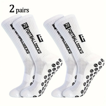 2/6/10/20 Pairs Men'S Thickened Moisture-Wicking Breathable Soccer &amp; Basketball Training Socks - Non-Slip Grip, Cushioned Arch &amp; Heel Support, Sweat-Resistant, Soft Elastic Athletic Socks For Outdoor Sports, Gym, Football Mat