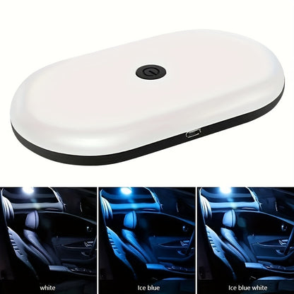 Wireless LED Touch Light for Car Interior, Suitable for Trunk Storage Box, USB Rechargeable Reading Lamp.