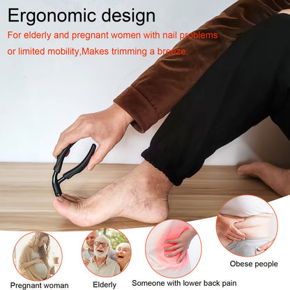 Corta-unhas profissional para unhas encravadas e unhas grossas de idosos - Corta-unhas resistente para podologistas, com cabo de fácil manuseamento, em aço inoxidável e lâminas curvas e afiadas.