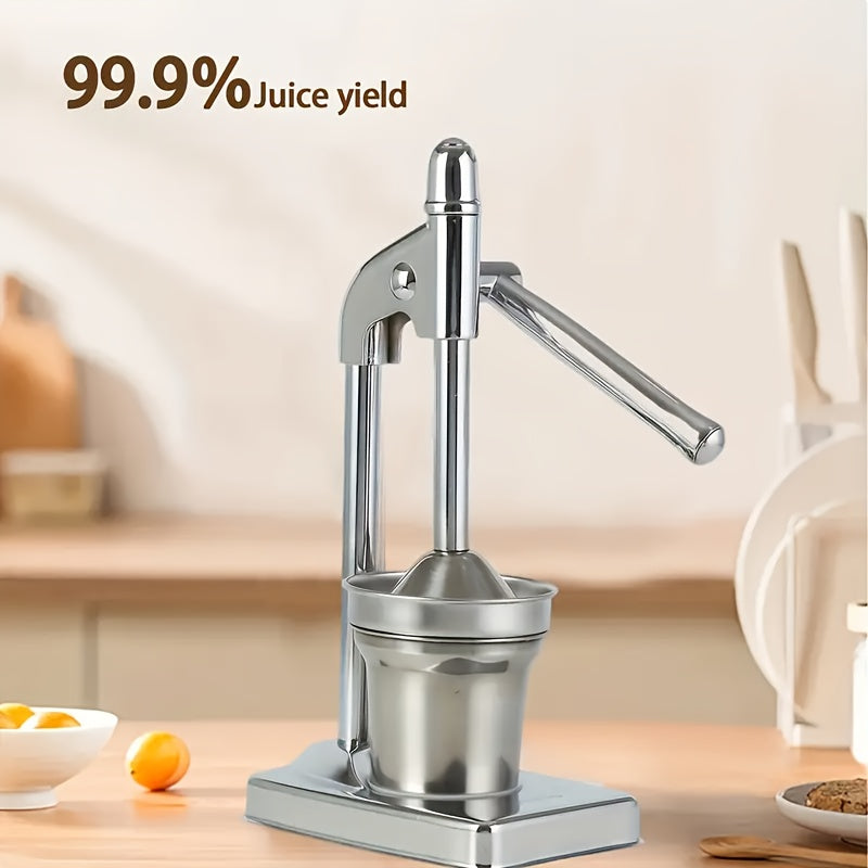 Stainless Steel Manual Juicer - Commercial & Home Use, Heavy-Duty Construction, Easy-Clean Design, No Power Needed, for Oranges, Grapefruits, Lemons, Apples, Berries, Vegetables - Ideal For Restaurants, Home Kitchens, Fruit J
