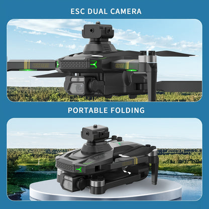 Drone Quadricóptero GD95 (1 unidade), Dobrável - Fácil de Transportar, Câmara Dupla SD HD - Estabilização de Imagem, com Função de Voo Estacionário por Fluxo de Luz e Desvio de Obstáculos, Presente de Aniversário - Presente de Natal