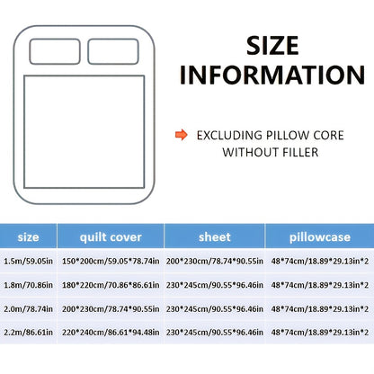 4pcs Soft & Comfortable Plant Print Bedding Set, Duvet Cover, Flat Sheet & 2 Pillowcases (No Fillers), All-Season Polyester with Zipper Closure, Machine Washable, Breathable & Fade-Proof Fabric, Perfect for Bedroom Dorm Guest