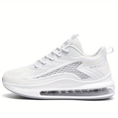 2023 New Men's Running Shoes - Shock-Absorbing Breathable Fabric &amp; PU Cushioning, All-Season Athletic Sneakers with Sport Control Technology, Black Lace-Up Design for Gym, Jogging &amp; Casual Wear