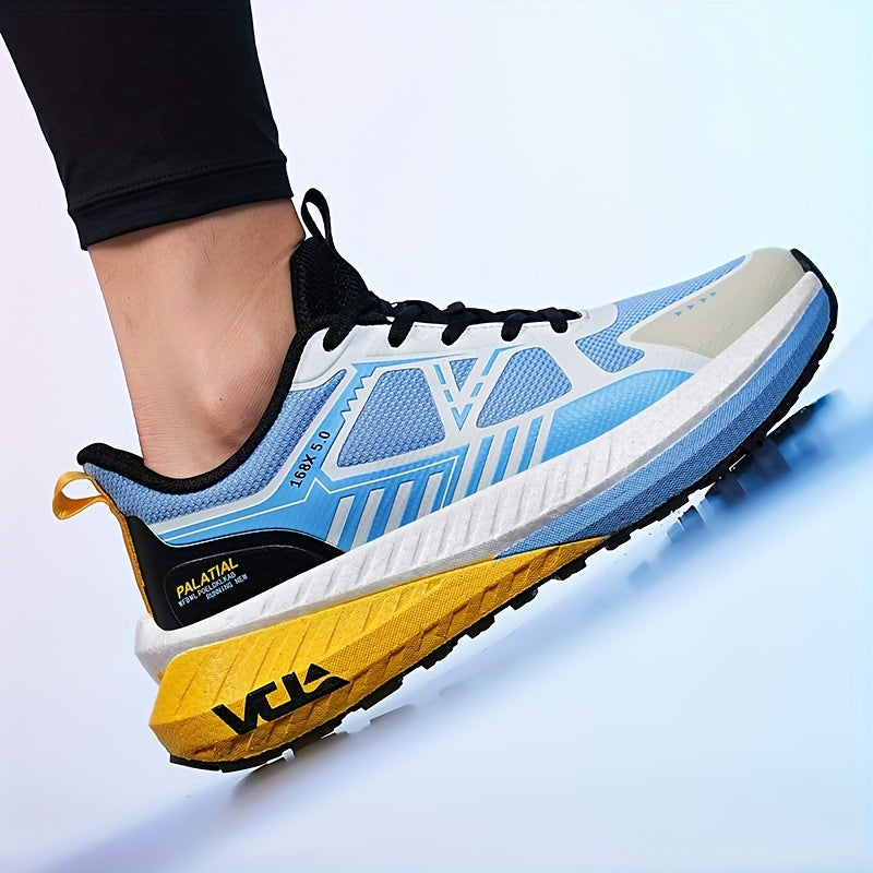 Fashionable athletic shoes for men and women - Lightweight casual running shoes, all-season comfort, round toe lace-up sneakers, breathable woven fabric, EVA sole, universal fit.