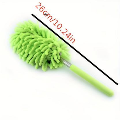 1pc, Stainless Steel Telescopic Fiber Duster - Efficient Dust Removal And Sweeping With PP Wool - Cleaning Tools And Supplies