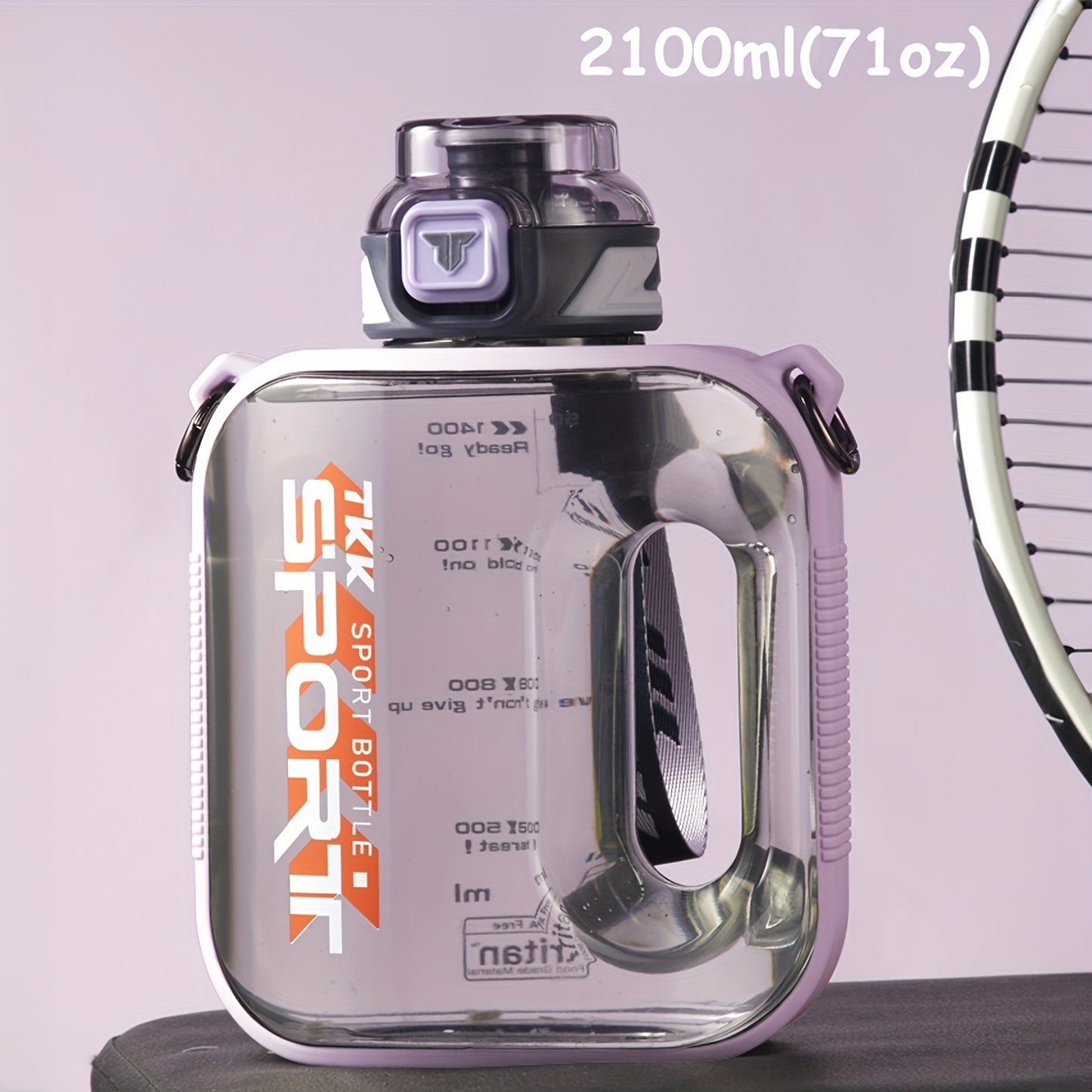 1pc TKK Leakproof Sports Water Bottle Jug with Handle &amp; Straw - Wide Mouth, BPA-Free, for Gym, Travel, Camping, Yoga - Available in 1000ml/1600ml/2100ml (33.81oz/54.1oz/71.01oz) - Ideal Gift for Athletes, Hikers, Outdoor Enth