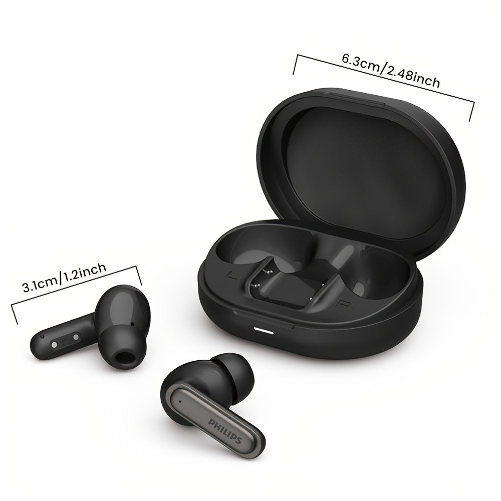 For Philips Active Noise Cancelling (ANC) Wireless Earbuds | Touch Control | Dual Beamforming Mics for Clear Calls | 30H Battery Life | Secure Comfort Fit | Wireless 5.4 | for iPhone/Android | Perfect Gift for Men & Women! TA