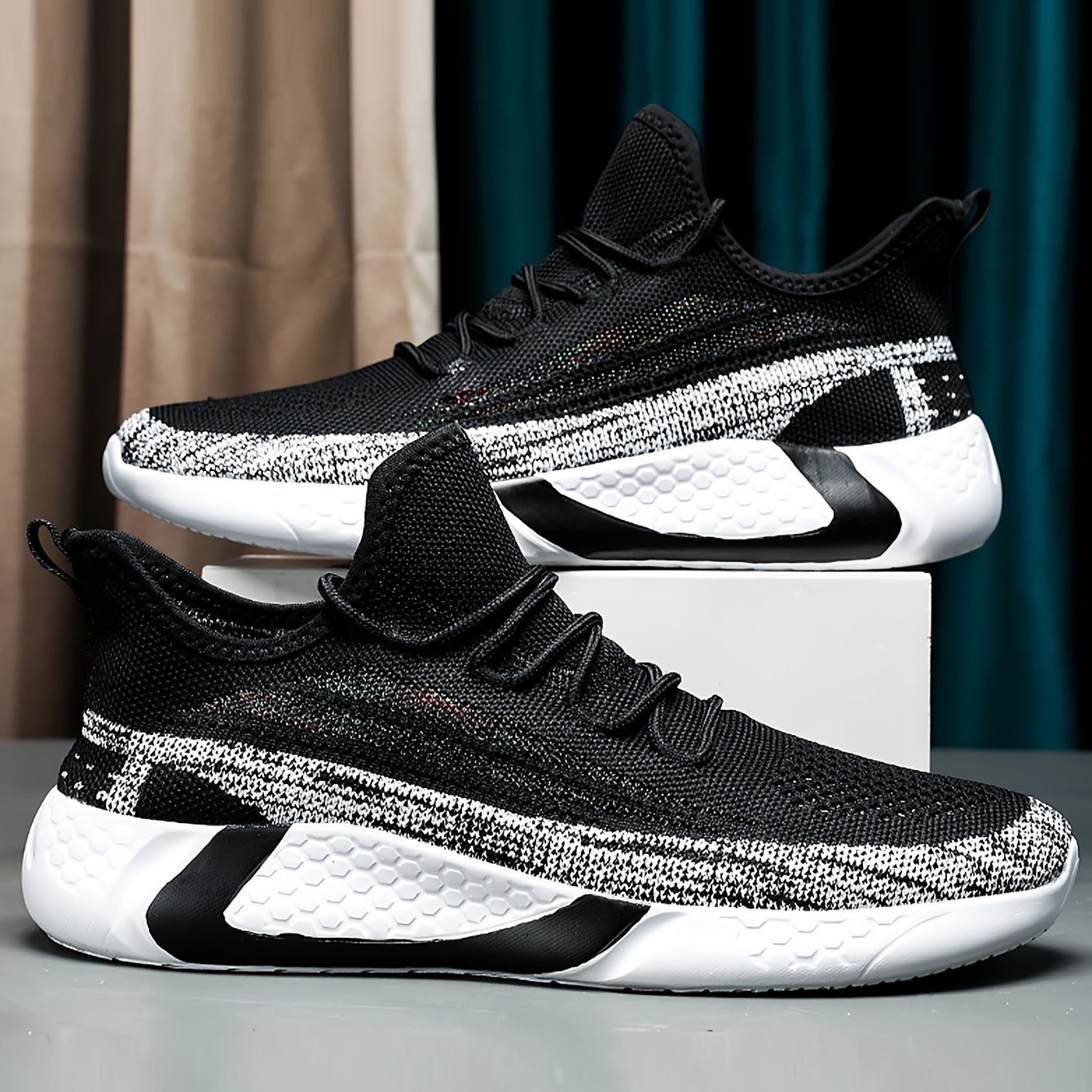 Men's Breathable Lightweight Soft Sole Jogging Shoes For Outdoor Workout, Durable Sneakers For Spring And Summer