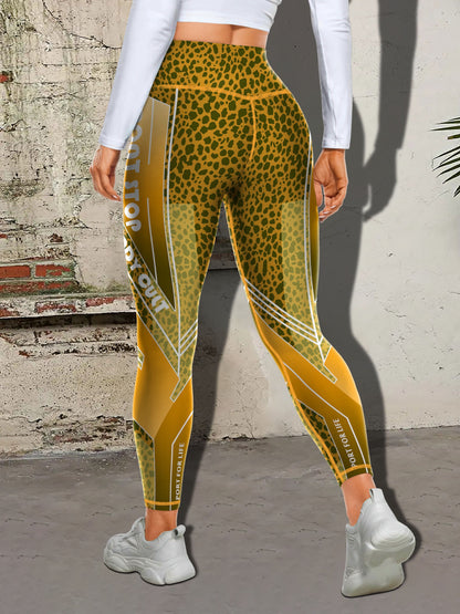 Women's Fashion Color Block Splash Print Yoga Pants, Striped Print Breathable Stretchy Butt Lifting Yoga Workout Running Sports Leggings, Women's Activewear