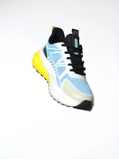 Fashionable athletic shoes for men and women - Lightweight casual running shoes, all-season comfort, round toe lace-up sneakers, breathable woven fabric, EVA sole, universal fit.