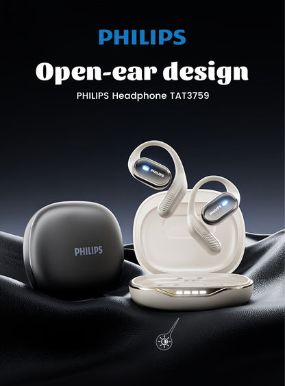 For Philips TAT3759 Over The Ear Wireless Headphones | Premium ENC Noise Cancellation | 500mAh Long-Lasting Battery | 32H Playtime (9H+ Single Earbud Playtime) | Wireless 5.4 | Lightweight ABS Design | Built-in Mic for Calls