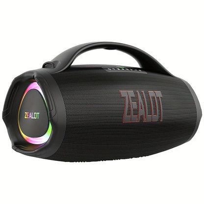 ZEALOT S98 160W Power Amplifier Wireless Speaker, Outdoor Portable, IPX5, with RGB Colorful Lights, 3 Different Sound Experiences with EQ Modes, Up to 8 Hours Playback, Supports Mobile Phones, Tablets, Computers, TV. SD, USB,