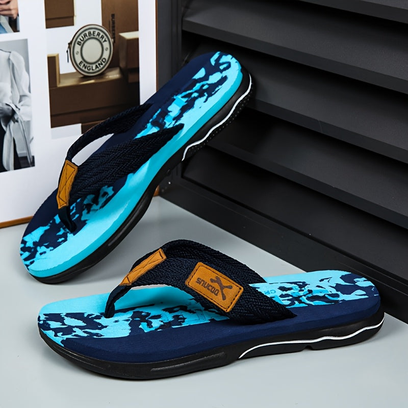 Men's Summer Sandals Outdoor Comfort Flip Flops Lightweight Quick Dry for Beach and Pool