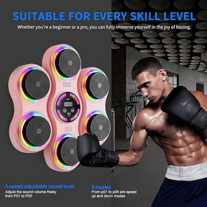 Best Gifts -Music Boxing Machine -9 Speed Modes Musical Music Boxing Machine with Music Boxes with Boxing Glove LED Light Electronic Boxing Machine with 9 Speed Modes And Counting Mode, Birthday Gifts, Boxing Bag, Boxing Punc