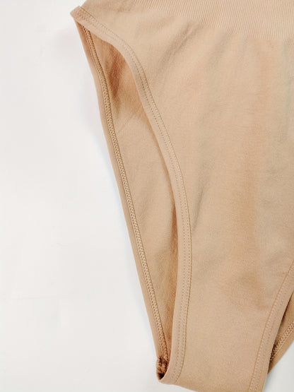 2-Pack Seamless Strapless Bodysuits for Women - High Support, Tummy Control, Knit Fabric, Solid Color, Breathable & Stretchy Shapewear