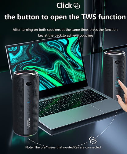 ZEALOT S51 Pro Wireless Speakers, Outdoor Portable Subwoofer Speaker, Wireless Speaker, Dual Pairing, Booming Bass, Charging Cable And Aux Cable, Connect with Mobile Phone/Tablet/TV, for Home, Car, Outdoor, Camping