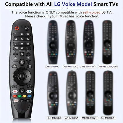 Voice Magic Replacement for LG-Smart-TV-Remote, AN-MR20GA for LG Smart TV Magic Remote, with Voice Recognition and Pointer Function, Voicecontrolled Remote, Smart Home Device, Sleek Remote Design, Modern Tv Controller, Reliab