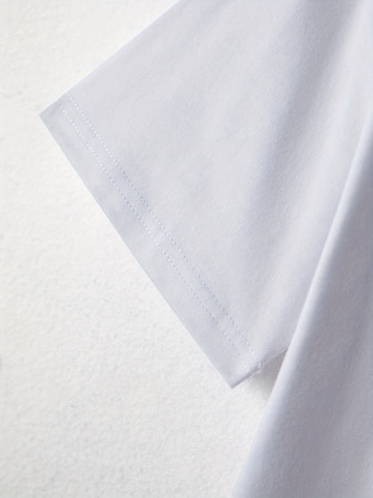 Cute Cat Print T-shirt, Crew Neck Short Sleeve T-shirt, Casual Everyday Tops, Women's Clothing