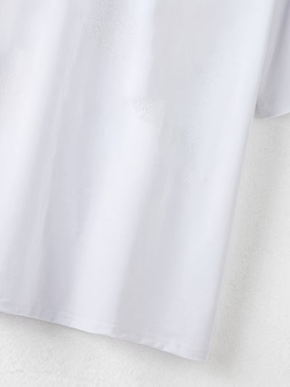 Cute Cat Print T-shirt, Crew Neck Short Sleeve T-shirt, Casual Everyday Tops, Women's Clothing