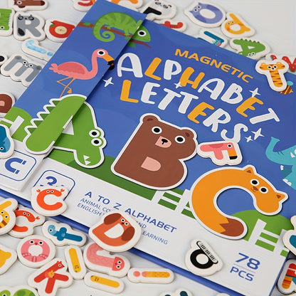Magnetic Alphabet Puzzle Book: Colorful ABC Learning Set for Preschoolers, Fridge Magnets for Ages 3-5. Flashcards