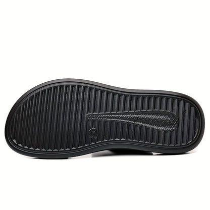 Men'S Summer Sandals - Breathable Microfiber Synthetic Upper, Slip-On Round Toe Beach Shoes with Faux Insole & Sole, Fashionable Vacation Style for Daily & Outdoor Use