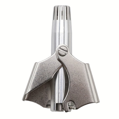 Stainless Steel Nose Hair Trimmer for Men & Women, Manual High-Quality Small Round Head,, Hypoallergenic Ear & Nose Hair Cutter, No Battery Needed, Washable