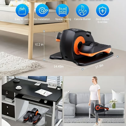 Under Desk Elliptical Machine, Electric Ellipse Leg Exerciser as Seen on Tv for Seniors with 12 Adjustable, Quiet Portable Elliptical Machine, Seated Pedal Exerciser with Remote Control, Without Battery