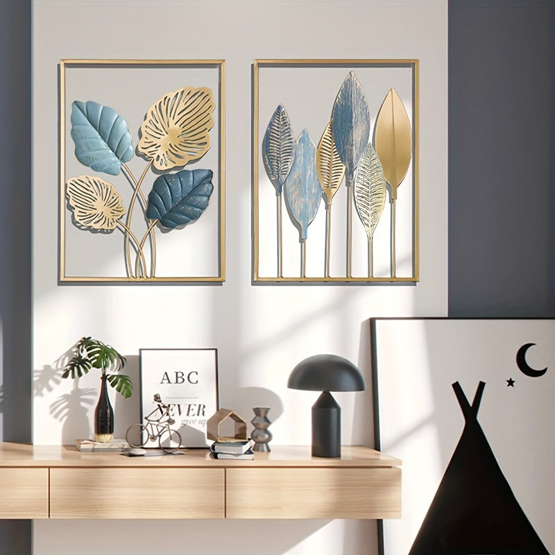 3pcs Mounted Metal Wall Decor, Thick Minimalist Metal Wall Art, Modern Metal Sheet Wall Covering, Suitable for Sofa Backdrop Bedroom and Living Room, Golden Classic Style, No Frame, 43.94x29.97cm
