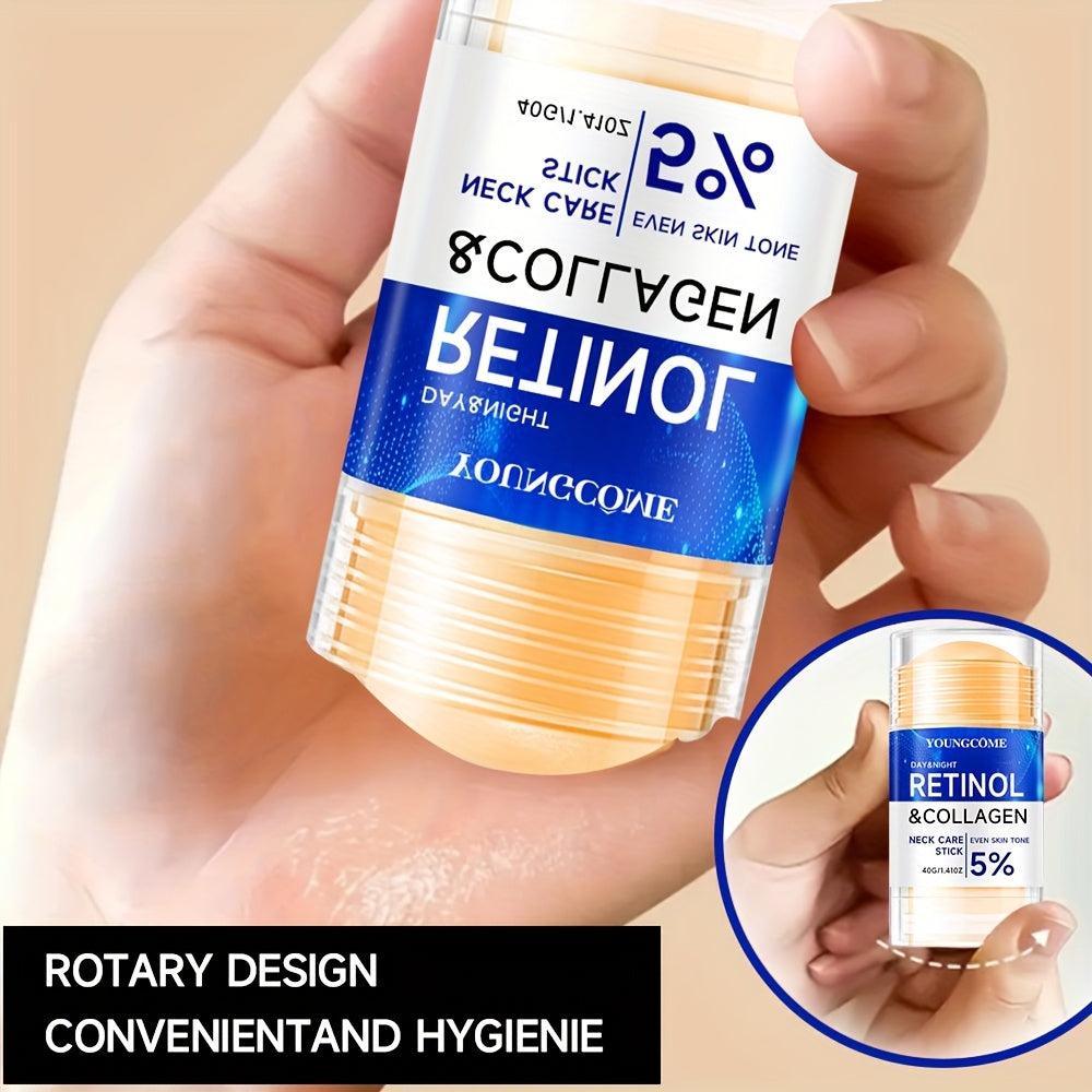 YOUNGCOME Retinol+collagen complex+hyaluronic acid Light Beige care set, powerful moisturizing face cream and firming essence, three piece neck care stick, alcohol free, suitable for all Light Beige types,make Light Beige you