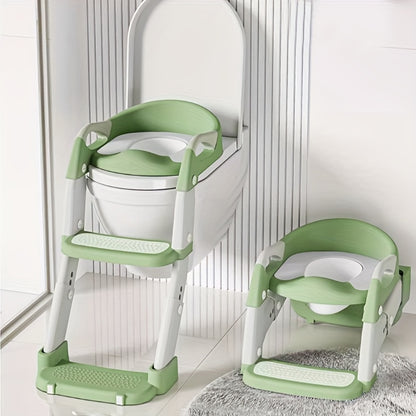 3-in-1 Adjustable Height Collapsible Portable Potty Training Toilet Seat with Safety Non-Slip Design, Soft Padded &amp; Sturdy Construction &amp; Potty Training at Home &amp; Travel - Mixed Colors, Potty Seat