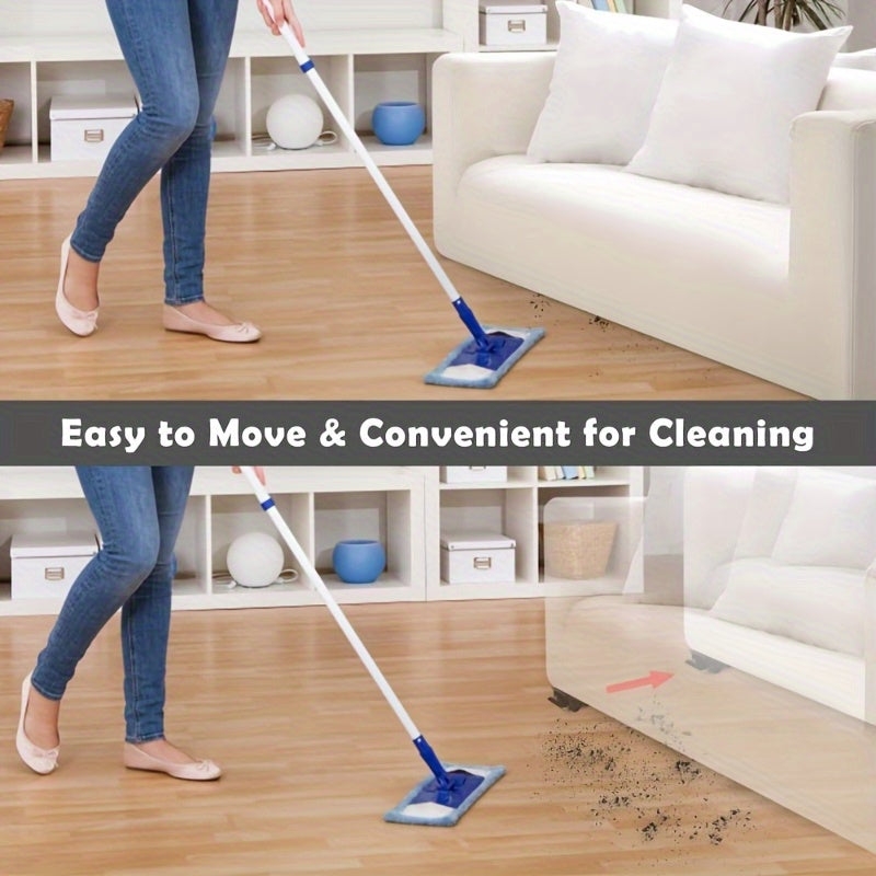 6-Piece Upgraded Furniture Dolly Set, Includes 4 Furniture Movers with 4 Wheels, 1 Pry Bar, 1 Pair of Gloves, Carbon Steel Panel Heavy-Duty Dolly, Furniture Lifter with 4 Universal 360° Swivel Rubber Wheels, Max Load 999.72