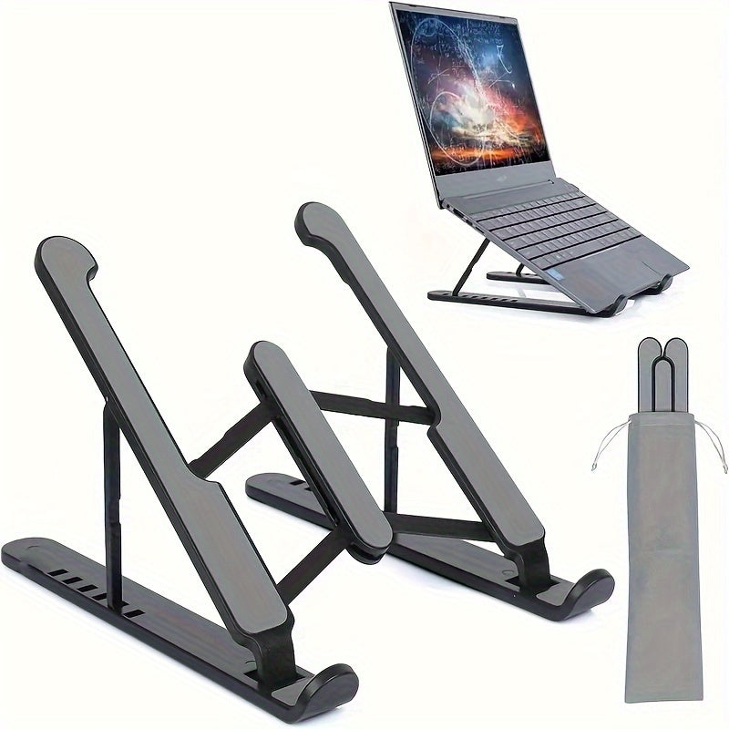 2023 New Upgraded Laptop Stand 12"-15.6"Universal Lightweight Plastic Alloy Folding Angle Adjustable Heat Pipe 24.2*4.5cm Aluminum 12-16"CN; GUA N/A Convenient And Portable