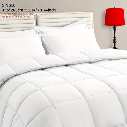 Cozy French-Style Plaid Quilted Comforter - Soft, Warm & Machine Washable for All Seasons