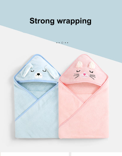 Baby Bath Towel Girl Boy Baby Towel Newborn With Hood Cartoon Coral Fleece Infant Towels Blanket Newborn Baby Bathrobe Infant, Christmas Halloween Gift