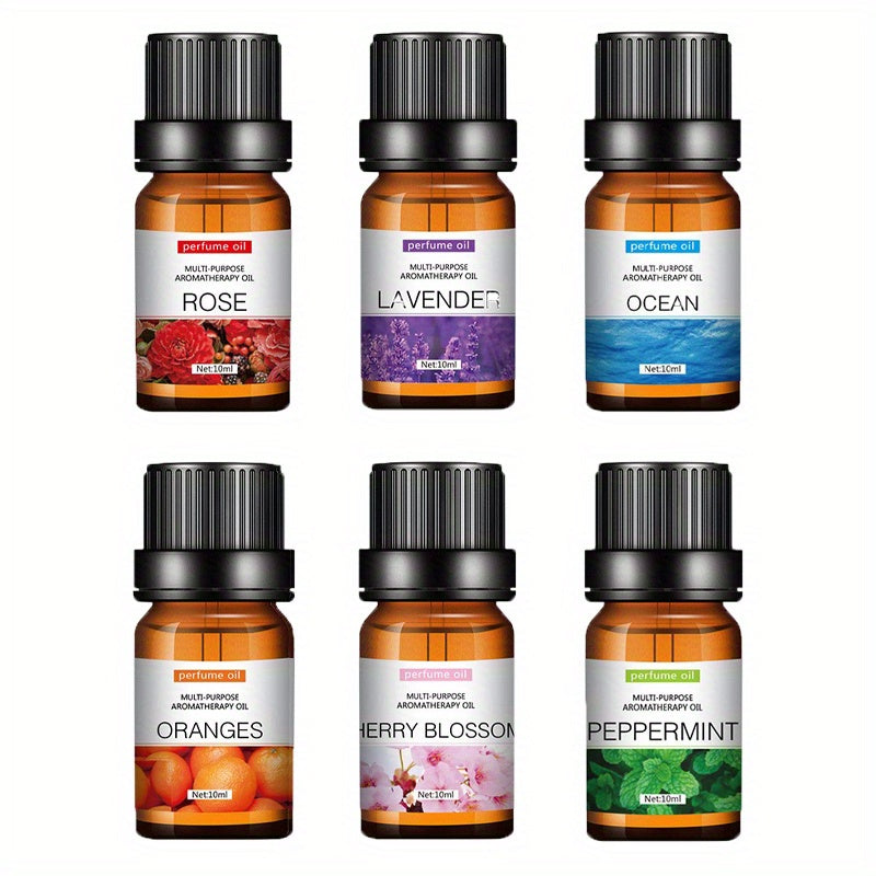 Each - Premium Essential Oil Set for Diffusers, Humidifiers, Candles &amp; Hair Care - Includes Rose, Ocean, Cherry Blossom, Lavender, Jasmine, Sandalwood, Sweet Orange, White Tea, Lemon, Mint, Mini