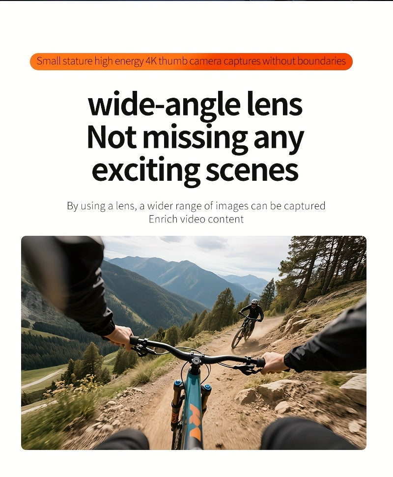 LEMNOI 4K Ultra HD Action Camera, Equipped with 360° Gimbal, Wi-Fi, 4K Video Recording, Long-Lasting Battery Life, Multiple Bicycle/Motorcycle/Helmet Mounts, Compact Design, Suitable for Outdoor And Urban Adventures, Adventu