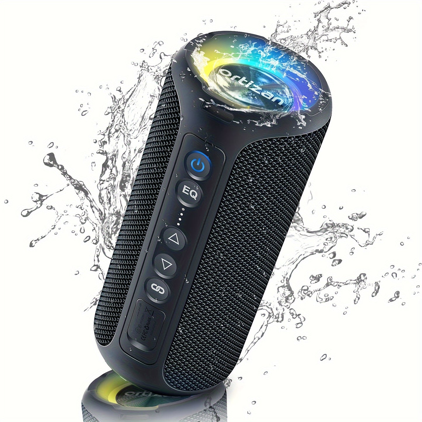 Ortizan 40W PMPO Loud Stereo Portable Speaker,, Wireless Speaker, Shower Speakers Featuring Deep Bass, LED Light, 30H Battery, TF Card, AUX, True Wireless Stereo Speaker Suitable for Both Indoor And Outdoor Use.