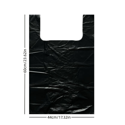 5 rolls of 100 black portable trash bags - suitable for offices, kitchens, living rooms, bathrooms, outdoors and other multi-purposes