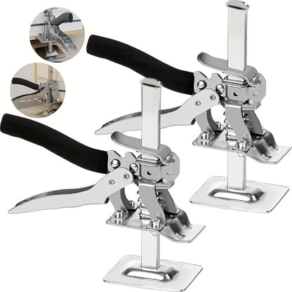 2pcs 7.5 Inch Multifunctional Furniture Lifter, Labor-saving Arm Jack, Suitable For Installing Cabinets And Door Panel Lifting, Load Capacity 220 Lbs, Manual Lifting Height 3.9 Inches