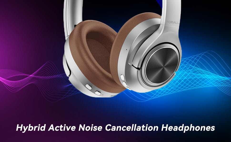 U35 Hybrid Active Noise-canceling Headphones, Lightweight Wireless Earphones, Multiple Equalizer Modes, 60 Hours Of Playtime, Volume Control, 3D Bass, Foldable In-ear Wireless Headphones Suitable For Travel, Home, Office, Gam