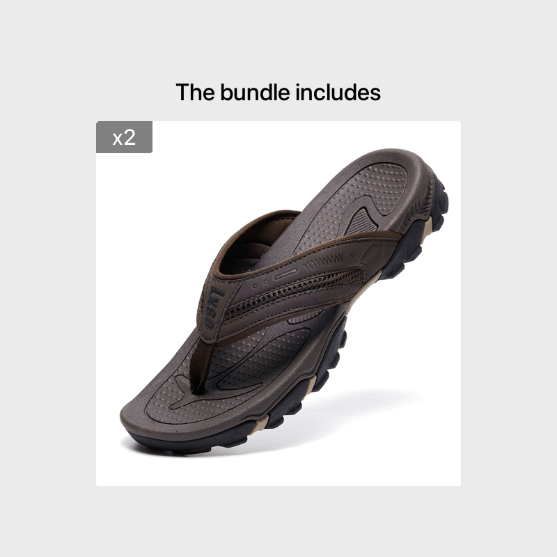 Men's Flip Flops, Outdoor Beach Thong Sandals, Arch Support Athletic Slides, Casual Lightweight Anti-skid Slippers